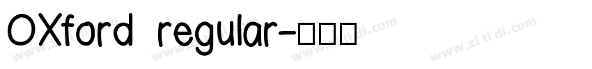 OXford regular字体转换